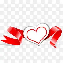 装饰爱心彩带-空若网 装饰爱心彩带-空若网