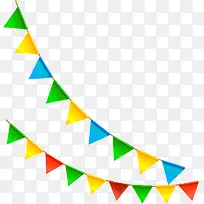 手绘海报彩带三角形卡通效果-空若网 手绘海报彩带三角形卡通效果-空若网