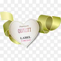 矢量彩带和爱心标签-空若网 矢量彩带和爱心标签-空若网