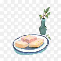 手绘甜点花瓶装饰-空若网 手绘甜点花瓶装饰-空若网