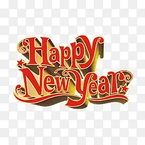 新年快乐英文立体艺术字-空若网 新年快乐英文立体艺术字-空若网