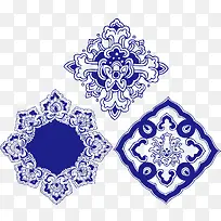 蓝色窗花设计-空若网 蓝色窗花设计-空若网