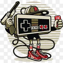 卡通科技机器人装饰手绘装饰-空若网 卡通科技机器人装饰手绘装饰-空若网