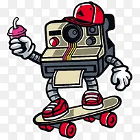 卡通科技机器人装饰手绘装饰-空若网 卡通科技机器人装饰手绘装饰-空若网