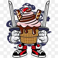 卡通游戏机器人装饰手绘装饰-空若网 卡通游戏机器人装饰手绘装饰-空若网