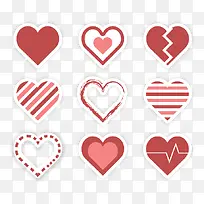 爱心贴纸-空若网 爱心贴纸-空若网