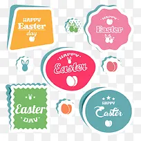 彩色复活节贴纸矢量素材-空若网 彩色复活节贴纸矢量素材-空若网