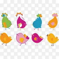 彩色的小鸡-空若网 彩色的小鸡-空若网