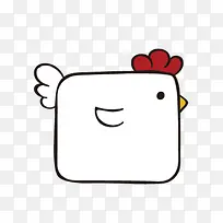 白色小鸡免抠素材-空若网 白色小鸡免抠素材-空若网