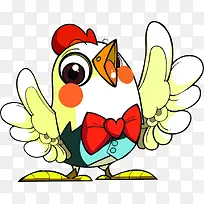 手绘可爱歌唱小鸡-空若网 手绘可爱歌唱小鸡-空若网