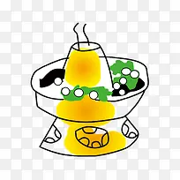 卡通手绘美食火锅-空若网 卡通手绘美食火锅-空若网