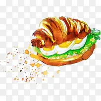 水彩食物矢量图-空若网 水彩食物矢量图-空若网