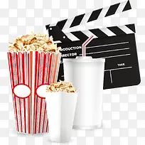 矢量食物爆米花图水彩-空若网 矢量食物爆米花图水彩-空若网