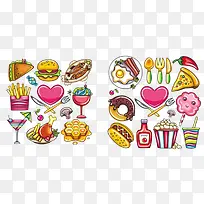 卡通食物矢量图-空若网 卡通食物矢量图-空若网