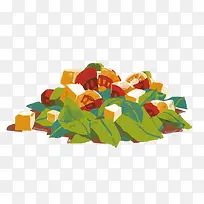 矢量手绘蔬菜沙拉-空若网 矢量手绘蔬菜沙拉-空若网