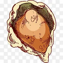 手绘牡蛎海鲜食物-空若网 手绘牡蛎海鲜食物-空若网