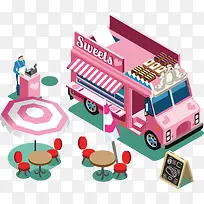 矢量图食物车-空若网 矢量图食物车-空若网