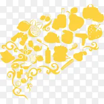 黄色创意水果图标-空若网 黄色创意水果图标-空若网