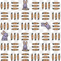 卡通动物食物花纹-空若网 卡通动物食物花纹-空若网