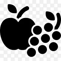 苹果和葡萄图标-空若网 苹果和葡萄图标-空若网