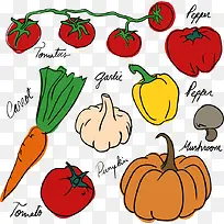 适量手绘蔬菜-空若网 适量手绘蔬菜-空若网