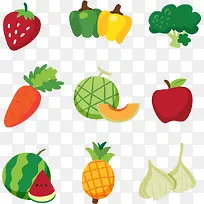 水果蔬菜矢量-空若网 水果蔬菜矢量-空若网