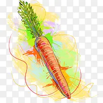 矢量手绘胡萝卜-空若网 矢量手绘胡萝卜-空若网