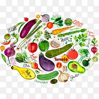 手绘蔬菜-空若网 手绘蔬菜-空若网
