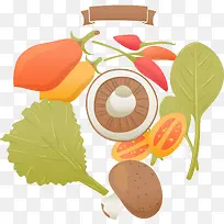 手绘各色蔬菜图案-空若网 手绘各色蔬菜图案-空若网