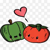 卡通秋季手绘蔬菜-空若网 卡通秋季手绘蔬菜-空若网