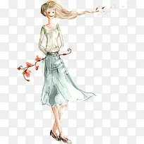 卡通手绘女孩-空若网 卡通手绘女孩-空若网