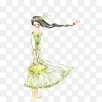 卡通手绘女孩-空若网 卡通手绘女孩-空若网