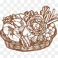 矢量丰收的蔬菜-空若网 矢量丰收的蔬菜-空若网