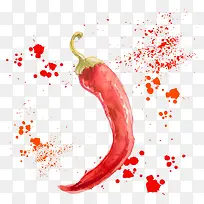 矢量水彩红椒-空若网 矢量水彩红椒-空若网