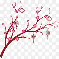 花枝与灯笼-空若网 花枝与灯笼-空若网