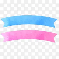 水彩丝带矢量素材-空若网 水彩丝带矢量素材-空若网