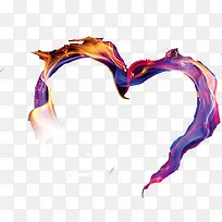 彩色漂浮爱心丝带-空若网 彩色漂浮爱心丝带-空若网