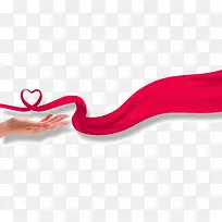 漂浮爱心丝带-空若网 漂浮爱心丝带-空若网