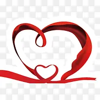 爱心漂浮丝带-空若网 爱心漂浮丝带-空若网