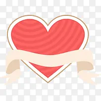 爱心与飘带-空若网 爱心与飘带-空若网