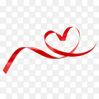 红色的爱心飘带-空若网 红色的爱心飘带-空若网