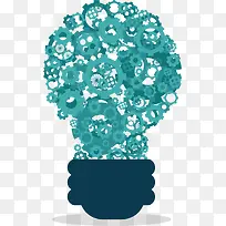 扁平化 灯泡 蓝色-空若网 扁平化 灯泡 蓝色-空若网