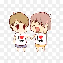 卡通可爱情侣-空若网 卡通可爱情侣-空若网