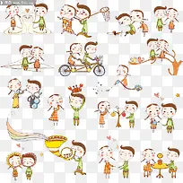 手绘卡通情侣图片-空若网 手绘卡通情侣图片-空若网