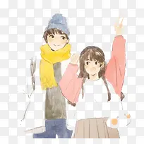 手绘情侣-空若网 手绘情侣-空若网