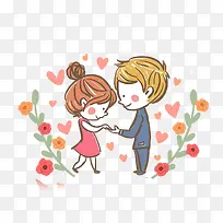 情人节手绘情侣-空若网 情人节手绘情侣-空若网