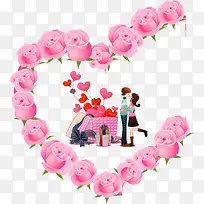 矢量手绘粉色爱心-空若网 矢量手绘粉色爱心-空若网