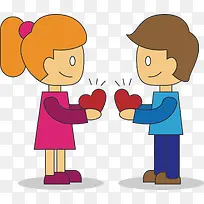 爱心情侣矢量图-空若网 爱心情侣矢量图-空若网