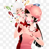 手绘卡通情侣矢量-空若网 手绘卡通情侣矢量-空若网