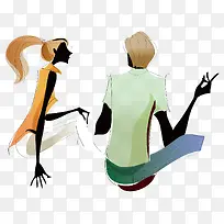 手绘情侣-空若网 手绘情侣-空若网